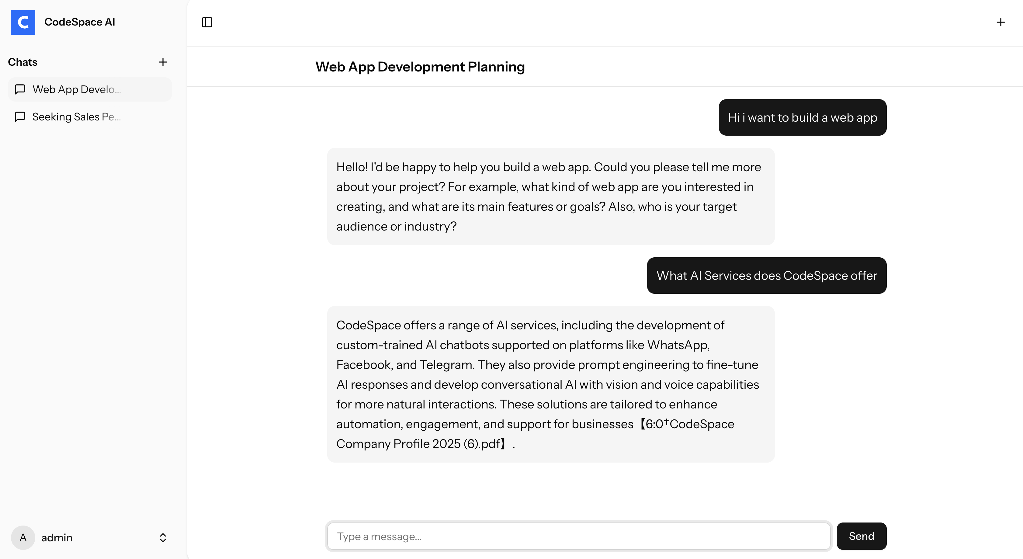 Custom LLM Chatbot Development - CodeSpace